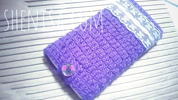 Pola Crochet Gratis untuk Pemula: Feminine Purple HP case