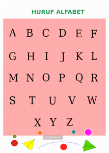 poster alfabet abjad A sampai Z