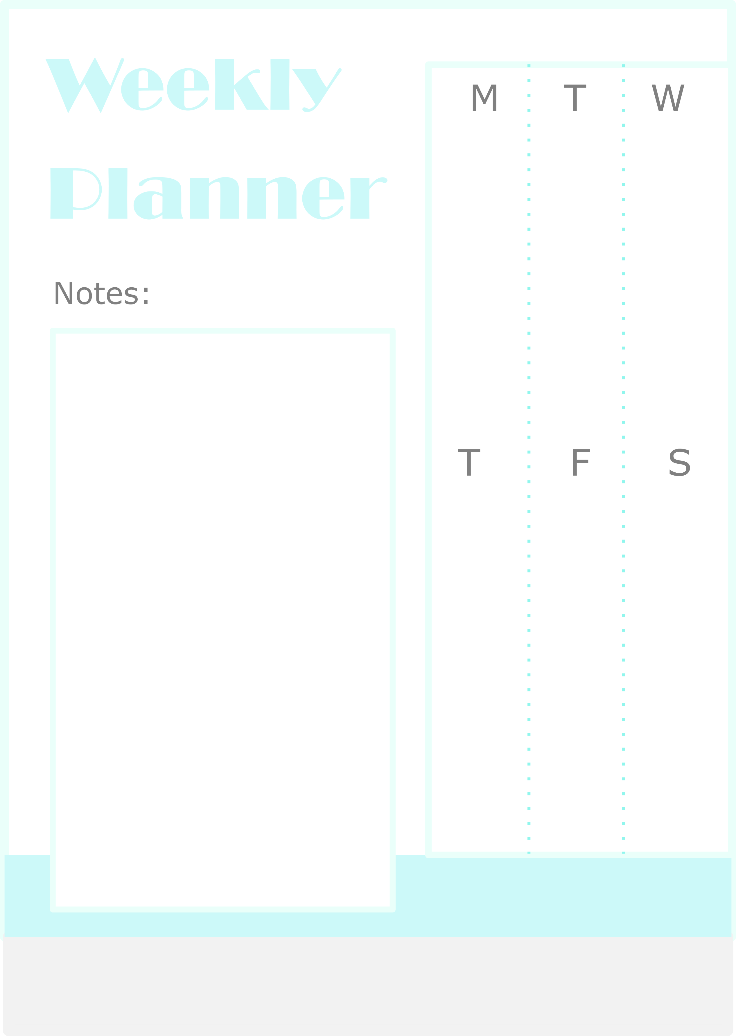 jadwal kegiatan mingguan kosong (template)